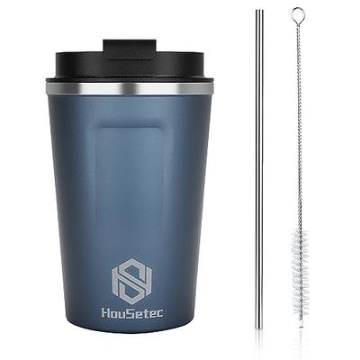 Coffee Mug, Coffee Tumblers with Straws and Straw Brushes, Travel Coffee Mug  with Leakproof Lids for