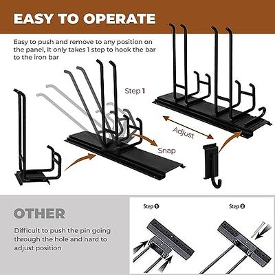 Garage Tool Organizer Wall Mount, 64 Inch Adjustable Storage System, Garden  Tool Organizer for Garage Wall Organizer, Heavy Duty Tool Hangers for