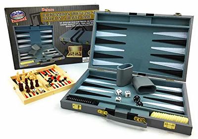 Hey! Play! 3-in-1 Deluxe Wooden Chess, Backgammon and Chess Set W350003 -  The Home Depot