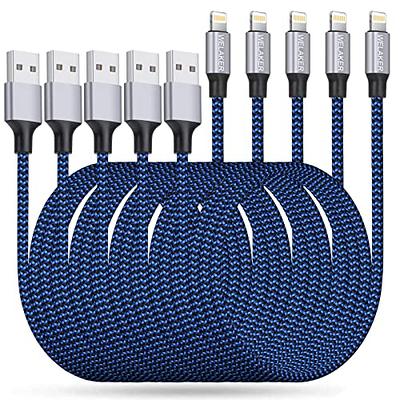  iPhone Charger, Lightning Cable 3PACK 6FT Nylon Braided Fast  iPhone Charger Cord Compatible with iPhone 11 Pro Max XS XR X 8 7 6 Plus 5,  iPad Pro iPod Airpods and More (3×6 Foot) : Electronics