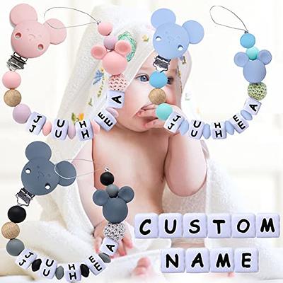 Stroller Clip Personalized Name Silicone Pacifier Clip Pacifier Holder for  Girls Boys - Yahoo Shopping