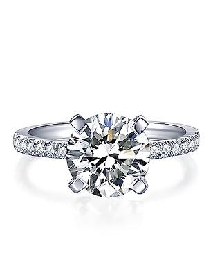Jewelry Women's Stone Round Engagement Wedding Best Friend - Temu