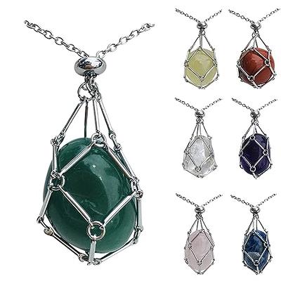 PUNCK Crystal Holder Necklace Cage Gold, 2023 New Crystal Stone