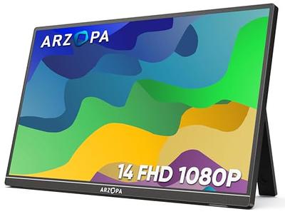 Portable Monitor, Arzopa 15.6'' FHD 1080P Portable Laptop Monitor IPS 100%  SRGB Computer External Screen USB C HDMI Monitor w/Smart Cover for PC MAC  Phone Xbox PS5