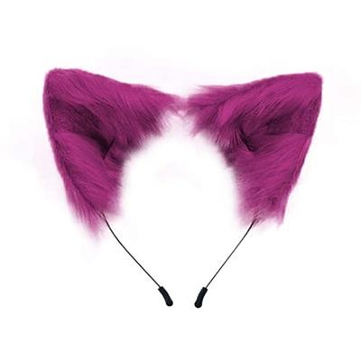 SMILETERNITY Handmade Fox Wolf Cat Ears Headwear Costume Accessories for  Halloween Christmas Cosplay Party (Purple) - Yahoo Shopping