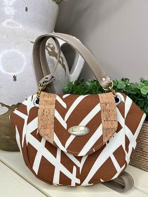 Palm Leaves Brown & Cream Small Shoulder Bag With Cork On Front Flap A Faux  Leather Strap, Fashion Purse, Crossbody - Yahoo Shopping