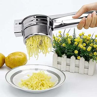 Potato Ricer Stainless Steel Potato Masher, Food Ricer, Fruit and  Vegetables Press with 3 Removable and Interchangeable Discs, Manual Masher  Ricer