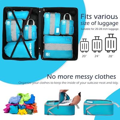 Dec-Mec 6 Set Compression Packing Cubes with Labels for Travel, Expandable  Packing Organizers, Carry On Luggage Suitcase Organizer Bags as Travel  Accessories (6set, Blue) - Yahoo Shopping