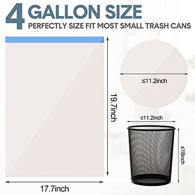 Trash Bags 4 Gallons Drawstring Garbage Bags 60 Count for 2-4 Gallons Trash Cans Office Living Room Kitchen and Bathroom - Thickened, Stretchy