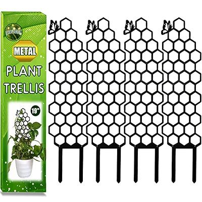 4 Pack Small Trellis for Potted Plants, 16.5'' Metal Plants