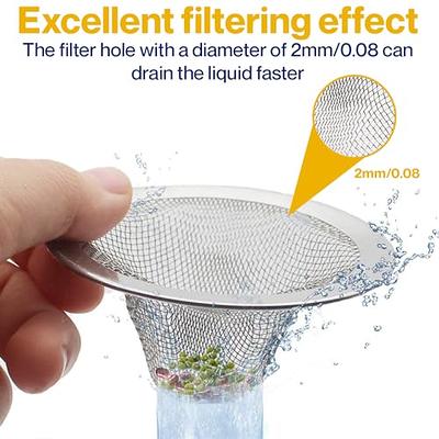 2 Pack Bathtub Drain Strainer, 2.75 Top / 1.75 Basket Stainless Steel  Drain Hair Catcher, Perfect for Bathroom Sink Bathtub Vanity Sink Basin  Shower