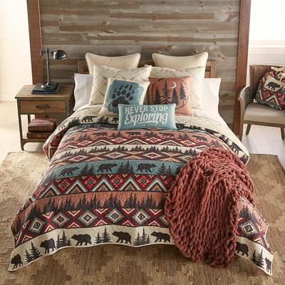 Donna Sharp Canoe Trip Bedding Collection Quilt Set - King - Yahoo Shopping