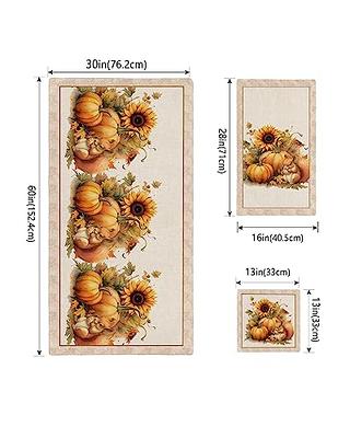 Thanksgiving Pumpkins Bathroom Towel Set,Microfiber Bath Kitchen