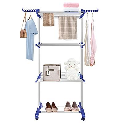 HOMIDEC Clothes Drying Rack, Oversized 4-Tier(67.7 High) Foldable  Stainless