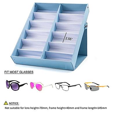 Sunglasses & Eyeglasses Organizer 2 Slots Travel Case Multiple Pairs E