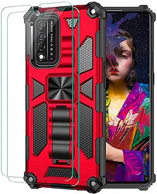 for Huawei Mate 20 Lite Case, 2 in 1 Hybrid Heavy Duty Armor Shockproof  Defender Kickstand Dual Layer Bumper Hard Back Case Cover Tempered Glass