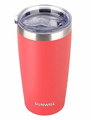 SUNWILL Travel Coffee Mug With Handle, Insulated Coffee Tumbler With L