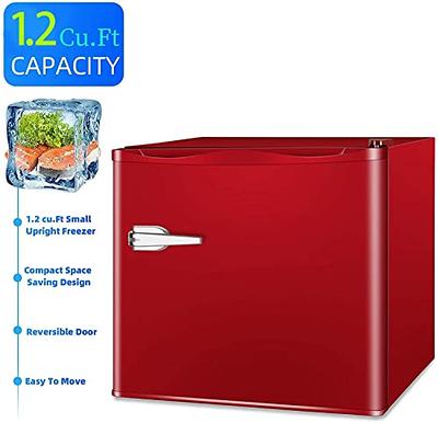 DEMULLER 3.2 Cu.Ft Upright Freezer with 7 Adjustable Thermostat Stand-up  Single Door Compact Freezers Small Freestanding Mini Freezer with Rapid