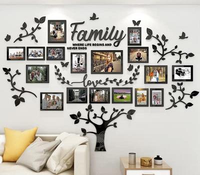 3D wall Art with Frames / Family Photo Frame / Wall Decor / Living Room  Ideas