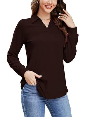 Jescakoo Long Sleeve Tunic Tops For Women Work Casual Loose Fit