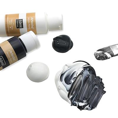 Artecho Black and White Acrylic Paint Set 4× 2oz, Paint for Canvas, Rocks,  Wood, Fabric and Ceramic, Non Toxic Paint for Artists, Students, Beginners  and Adults - Yahoo Shopping