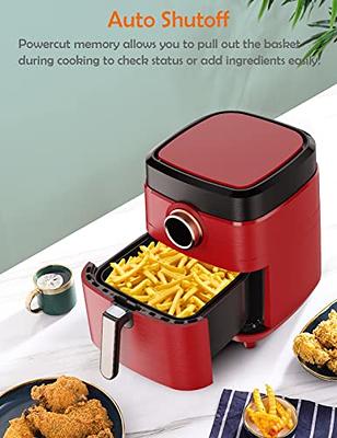 ALLCOOL Air Fryer 4.5 QT Fit for 2-4 People Easy to Use with 8 Cooking  References Auto Shutoff Blue Air Fryer