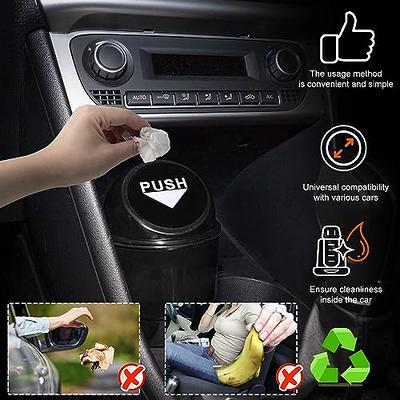 Ginsco Mini Car Trash Can with Lid, Small Car Trash Bin, Car Accessories  for Interior, Cute Leakproof Car Garbage Bin for Car, Home, Office