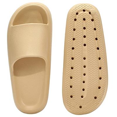 Slippers Women Men Flip Flops Bathroom Shower Shoes Non Slip Pillow Cloud  Slides Super Soft Light Weight Indoor Pool Beach Outdoor Home Unisex Ladies  Adults White 5.5-6.5 Women/4-5 Men : : Clothing