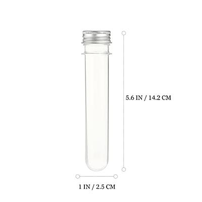 ULTECHNOVO 60 pcs Candy Tube Bottle Storage Tubes with caps Science Party  Test Tubes with Cork stoppers Small Test Tubes with lids Transparent  Storage