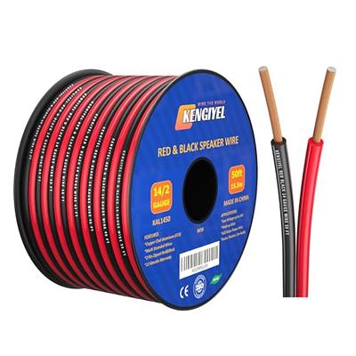KENGIYEL 50FT 14 Gauge Speaker Wire 2 Conductors Red Black Cable
