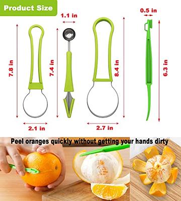 Melon Baller Scoop Set,Fruit Cutters, 4 In 1 Stainless Steel Fruit Carving  Tools Set, Ice Cream Melon Scoop,Seed Remover for Watermelon Slicer(2 Pack)  - Yahoo Shopping