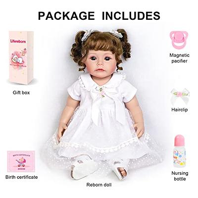 17 Reborn Baby Dolls Black African American Realistic Newborn Baby Dolls  Soft Vinyl Dolls Full Body for Age 3+ 