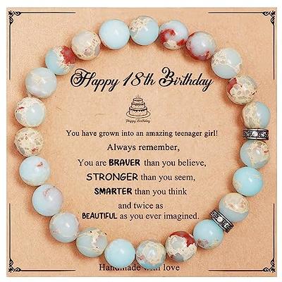18th Birthday Gifts for Girls, 18 Birthday Gifts Charm Bracelet for Teen Girl Granddaughter 18 Year Old Girl Birthday Gift Happy 18th Birthday, Girl's