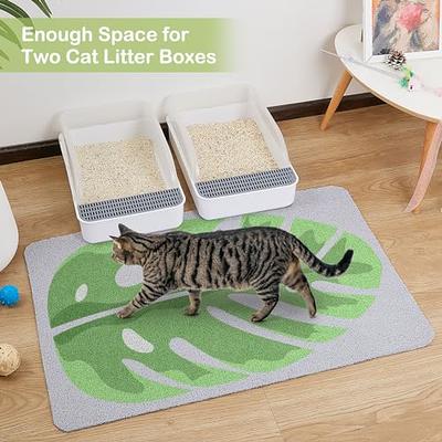 Downtown Pet Supply Cat Litter Mat, Non Slip Litter Box Mat Blue