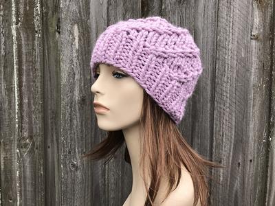 Winter Knit Hat With Ear Flaps One Size Fits All Unisex Adults & Teen.