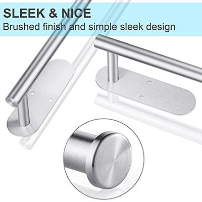 mDesign Paper Towel Holder for Kitchen - Wall Mount/Under Cabinet, Brushed