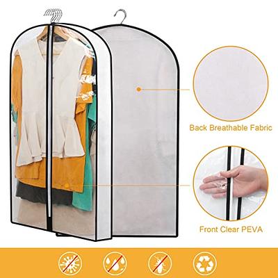 5 pcs/pack 4 sizes Available Garment Bags for Hanging Clothes Storage -  Suit Bag with Zipper, Dress Bag Dust Cover - Clear Storage Bags for  Clothing S