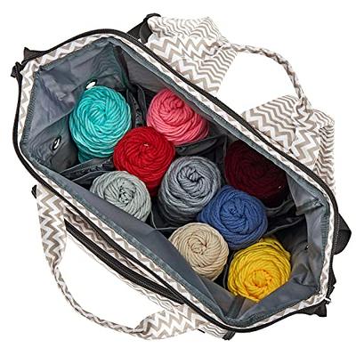 Empty Bag Portable Knitting Bags Crochet Sewing Accessories Storage  Organizer Travel Knitting Tote Bag Wrist Pouch for Holding Yarn Balls,  Crochet Hooks and Short Knitting Needles 