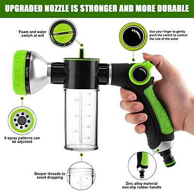 Garden Hose Nozzle, Hose Soap Sprayer Attachment, Car Wash Hose Sprayer  With Soap Dispenser Bottle & Dog Rubber Comb Brush, Dog Bathing Sprayer for