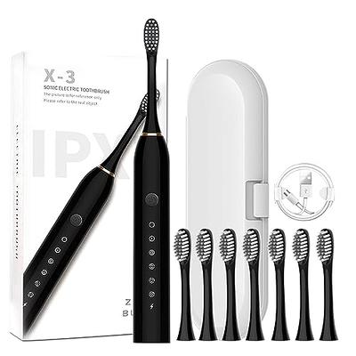 Electric Toothbrush, 6 Cleaning Modes Travel Toothbrush Set with 8 Brush  Heads and Toothbrush Box, IPX7 Water Proofing Newly Electric Toothbrush for