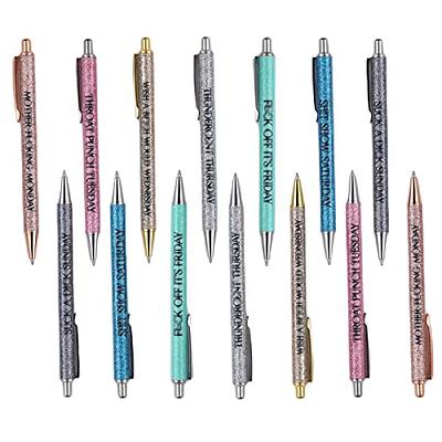 VERENIX 14 Pack Days of the Week Funny Pens for Adults Coworkers - Work Pens  With Funny