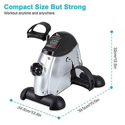 Mini Exercise Bike, himaly Under Desk Bike Pedal Exerciser Portable Foot  Cycle Arm & Leg Peddler Machine with LCD Screen Displays