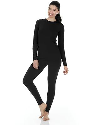 Thermajane Long Johns Thermal Underwear for Women Fleece Lined Base Layer  Pajama Set Cold Weather (X-Small, Black) - Yahoo Shopping