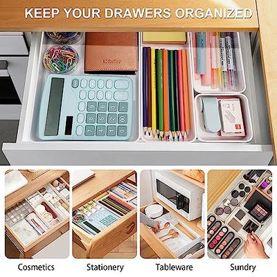 mDesign Plastic Stackable Closet Storage Organizer Bin Containers with  Front Pull Drawer for Cabinet, Desk, Shelf, Cupboard, or Dresser  Organization - Lumiere Collection - 4 Pack - Clear - Yahoo Shopping