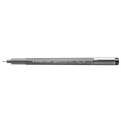  STAEDTLER Pigment Liner Fineliner Pens with Assorted Line  Width - Black (Set of 8) : Office Products