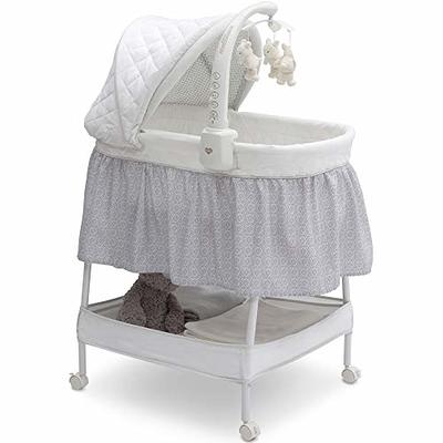 Delta Children Smooth Glide Bassinet, Silver Linings - Yahoo Shopping