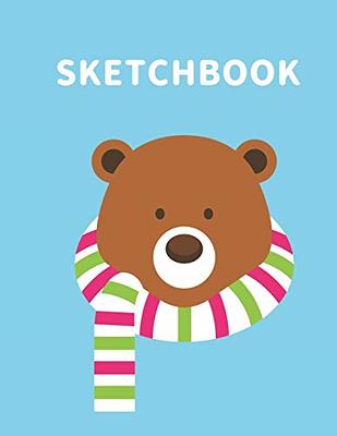 Sketchbook: A Cute Bear Kawaii Sketchbook for Kids: 100 Pages of