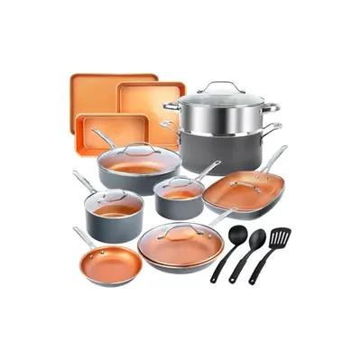 Martha Stewart Delaroux 10-Piece Stainless Steel Cookware Set w/ Ceram