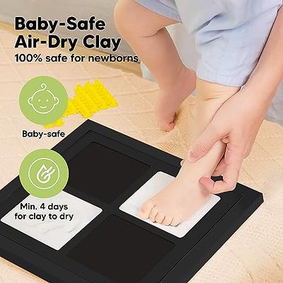 Baby Hand and Footprint Kit - Baby Footprint Kit, Baby Hand & Footprint  Makers, Newborn Baby Handprint Footprint Keepsake Frame, Baby Registry  Search, Baby Girl Gifts, Baby Boy Gifts (Onyx Black) 