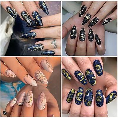 Number Nail Art Stickers, Luxury 3D Laser Nail Decals Self Adhesive Nail  Art Stickers for Women Girl Nail Decorations 6 Sheets